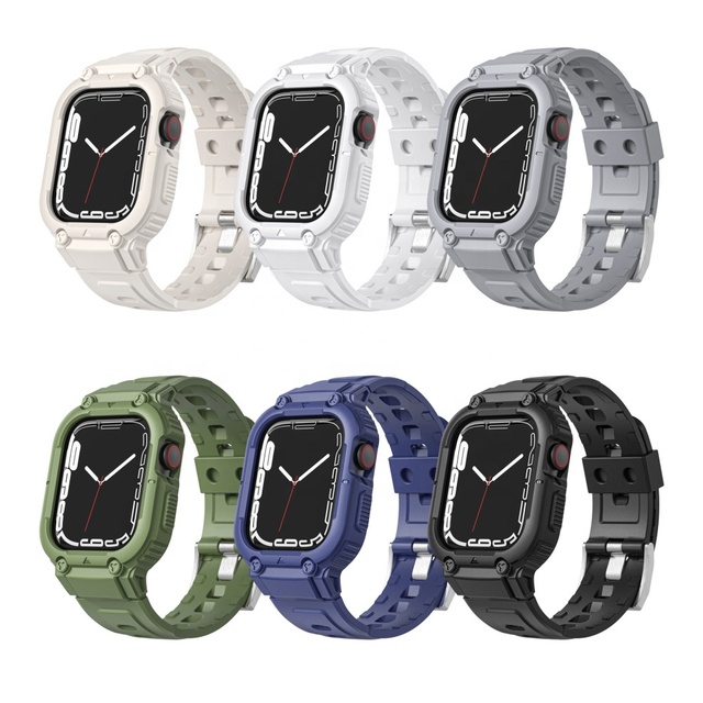 Band Case for Apple Watch Ultra  44mm 41mm 40mm Bracelet TPU for Iwatch 9 7 8 6 5 4 Wristband Sport Strap Accessories