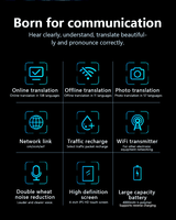 Traducteur vocal intelligent personnalisé B2B, traduction en 138 langues, 5G, haut-parleur intégré, point d'accès Wi-Fi en ligne/hors ligne, 4000 mAh