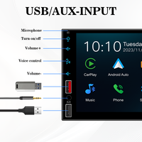 Autoradio universel 2 Din 7 pouces AHD Reverse TMPS 2DIN pour lecteur DSP Carplay sans fil Android 13 GPS RGB Audio de voiture