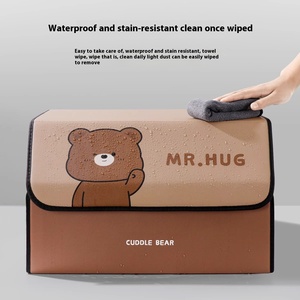 Hộp lưu trữ cốp xe ô tô hộp Tổ Chức phía sau xe có thể gập lại dung tích lớn hộp lưu trữ hoạt hình dễ thương - Product Image 3