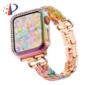 Bracelet de montre en résine tortue 41mm 40mm 44mm 45mm Bracelet amovible à trois perles avec lien pour <span class=keywords><strong>apple</strong></span> <span class=keywords><strong>Watch</strong></span> 8 9 Ultra 2 Band - Product Image 1