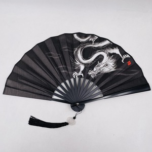 Éventails pliants promotionnels personnalisés avec logo, style Kung Fu, 27 cm (10 pouces), grands éventails à claquer pour la danse, les fêtes et les festivals - Product Image 2