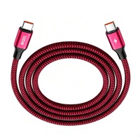 Cable USB Tipo-C de Nailon Trenzado de Alta Calidad, Carga Rápida 2A, 100W, 1M, para Dispositivos Móviles y Computadoras IOS