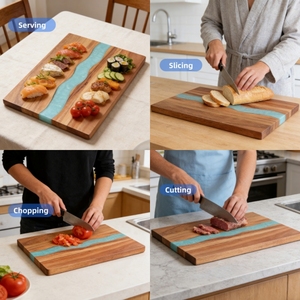 Tabla de cortar extra grande sin costuras para preparación de comidas, precio de fábrica, ideal para servir charcutería y quesos. - Product Image 3