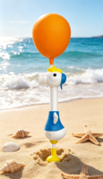 Lanceur de ballons d'eau en plastique grande capacité 500 ml, pistolet à eau, comprend 1 paquet de ballons de 28 cm, 2 styles de dessins animés au choix, portable