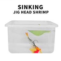 Leurre souple à tête SL081-Jig pour crevettes 6G 13G 19G Leurre artificiel en silicone pour la pêche aux crevettes, au bar et au brochet