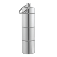 Porte-clés mini-bouteille en aluminium, production en gros usine - Design vintage, étanche, motif dessin animé, tendance