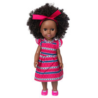 Vente en Gros de Poupées en Vinyle de Haute Qualité de 14 Pouces pour Enfants, Poupées Noires Africaines Personnalisées avec Poupée Américaine en Caoutchouc