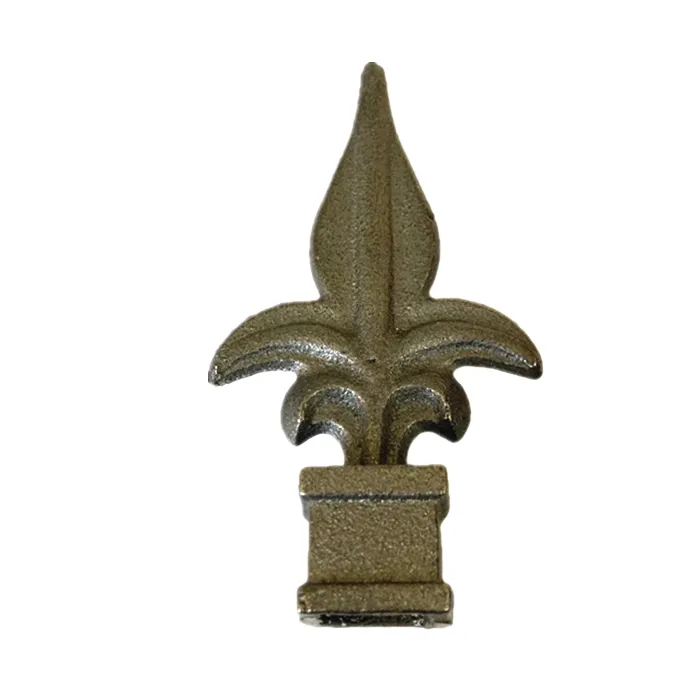 Punta de lanza de hierro forjado ornamental, alta calidad, fácil de montar, utilizado para puerta de valla