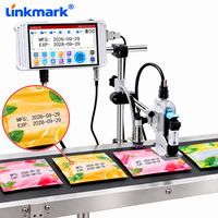 Codeur à jet d'encre TIJ automatique de 12,7 mm pour la ligne de convoyage, impression de la date, du numéro de lot, du code-barres et du QR code sur les boîtes, les bouteilles et les sachets