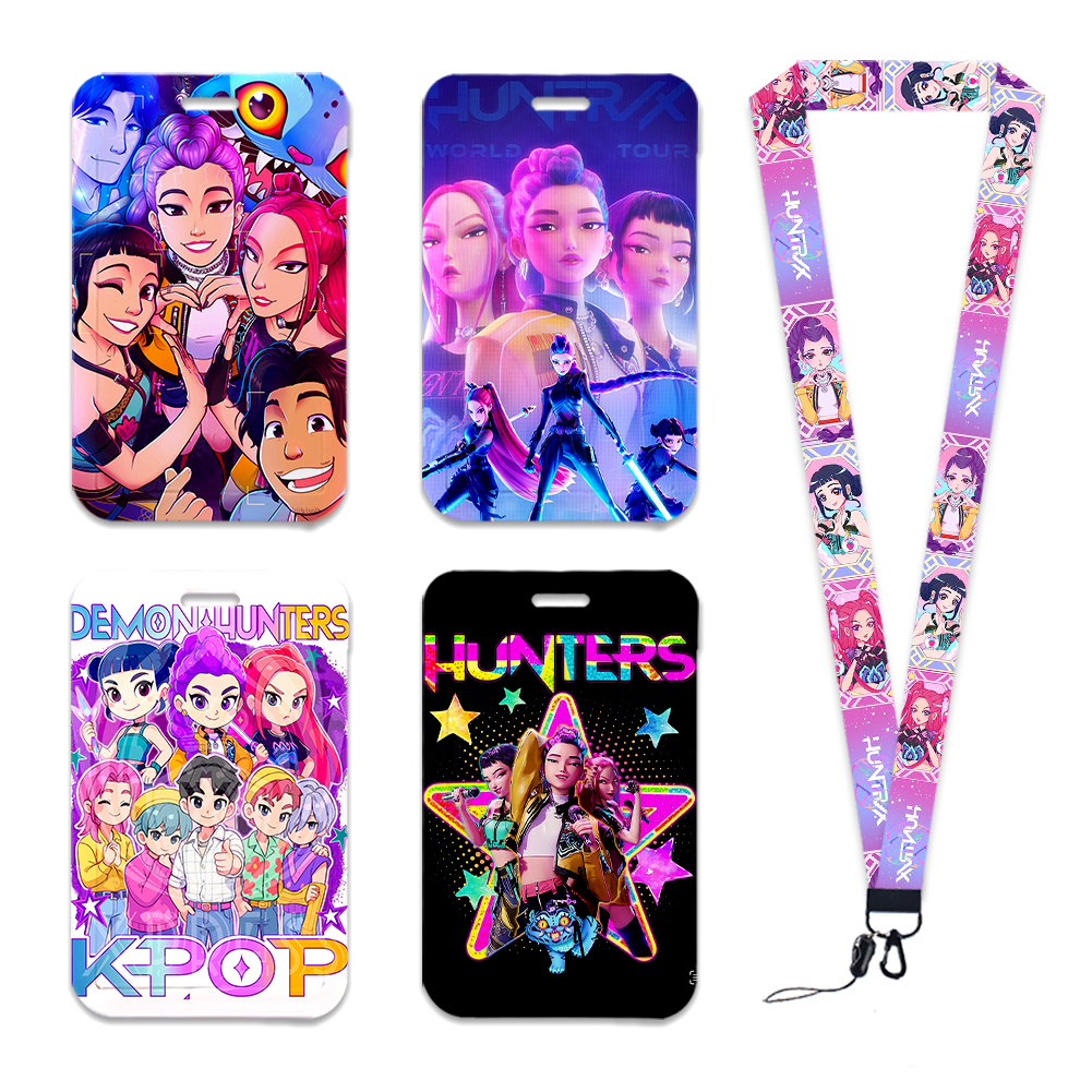 Card Case Cover CUSTOM Lovely Cartoon K Singer Hot Group Anti-Lost Phone Neck Lanyards Satin Card Holder Accessories Image 2