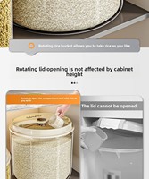 Grand seau de rangement hermétique en plastique pour riz, conteneur anti-humidité pour céréales et grains, idéal pour la cuisine et le garde-manger.