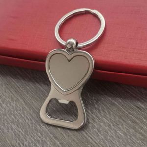 Sublimation Wine Beer Bottle Opener Keychain Bottle Opener <b>Custom</b> Logo Zinc Alloy Metal Photo Keychain for Kitchen and Parties - Product Image 4