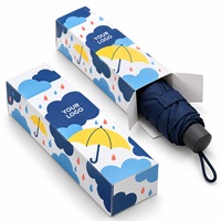 Boîtes cadeaux pliantes personnalisées pour parapluies, cartons rectangulaires longs en carton imprimé en couleur pour cadeaux promotionnels d'entreprise