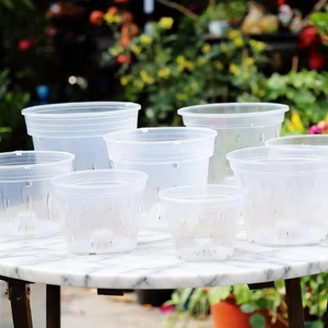 <span class=keywords><strong>Pot</strong></span> à orchidées en plastique transparent en gros, écologique, durable, respirant à 360 degrés, contrôle des racines, <span class=keywords><strong>colonne</strong></span> d'air, jardinage, pots à fleurs pour la maison - Product Image 2