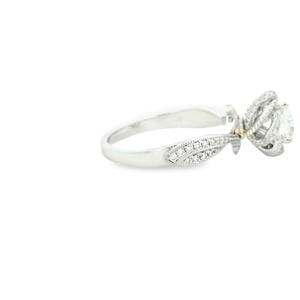 เครื่องประดับชิงหลง แหวนหมั้นคลาสสิกทองคำขาว 14K/18K ประดับเพชรแล็บโกรว์ 1 กะรัต D/VS1 รับรองโดย IGI - Product Image 3
