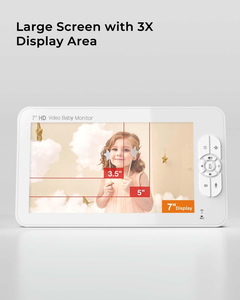7 pouces bébé moniteur grand écran d'affichage sans fil vidéo IR Vision nocturne bébé <span class=keywords><strong>nounou</strong></span> moniteur numérique bébé moniteur - Product Image 2