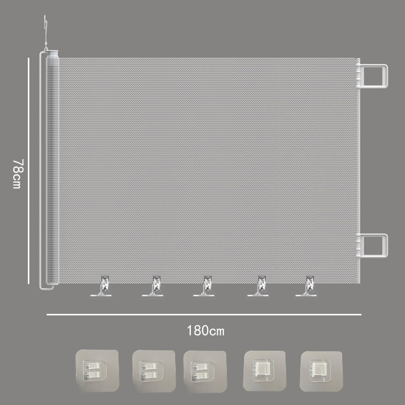 180*78cm regular white-pet telescopic door rail
