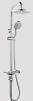 Ensemble de douche à jet supérieur surdimensionné de la série Colonne de douche avec température constante en cuivre
