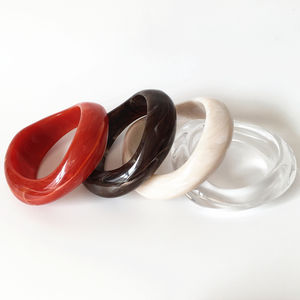 UJBOX透明アクリル不定形小径分厚いブレスレット女性用ファッションバングル薄い手首用ジュエリーギフト卸売 - Product Image 4