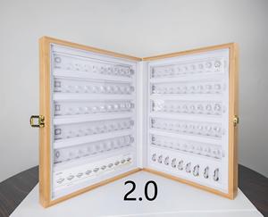 Anster Various Shape Diamond Size <strong>Comparison</strong> Tool Jewelry Store Reference Diamond Carat Size 0.3-5ct Wood Gift Box Oval Pear Set - Product Image 3