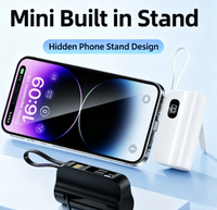 Batterie externe sans fil de poche 5000 mAh, mini chargeur de téléphone portable compact, type C, charge super rapide, pour l'extérieur