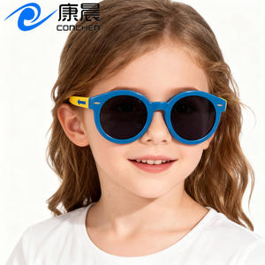 Gafas de Sol para Niños Conchen, UV400, Marco de Silicona, Lentes Polarizadas Redondas, Unisex, Protección Solar, Estilo para Viajes y Conducción - Product Image 1