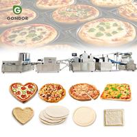 Apparatuur voor het maken van diepvrieskaassaus, pizzavormen en toppingproductielijn