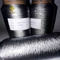Hilo de Filamento Plateado Crudo Mercerizado LANXINcustom 1.8 3.5, Resistente a Altas Temperaturas, Conductivo ESD, Antibacteriano, de Alta Tenacidad
