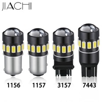 Nouvelles ampoules de voiture super lumineuses 7440/7443 T20 W21 5630-16SMD 3W en aluminium, remplacement LED Plug and Play pour feux de recul