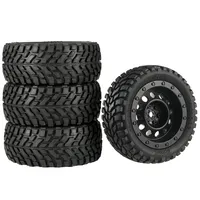 NEEBRC 1.9 pouces Pneu 12mm Moyeu Jante Roues pour 1/10 1/14 1/16 RC Racing Car Wltoys 144001 Scx10 Traxxas Trx-4 Tamiya Accessoires