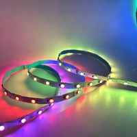 Bande lumineuse LED RGB en forme de S, flexible, changeant de couleur, adressable, pour la décoration de la maison, éclairage d'ambiance
