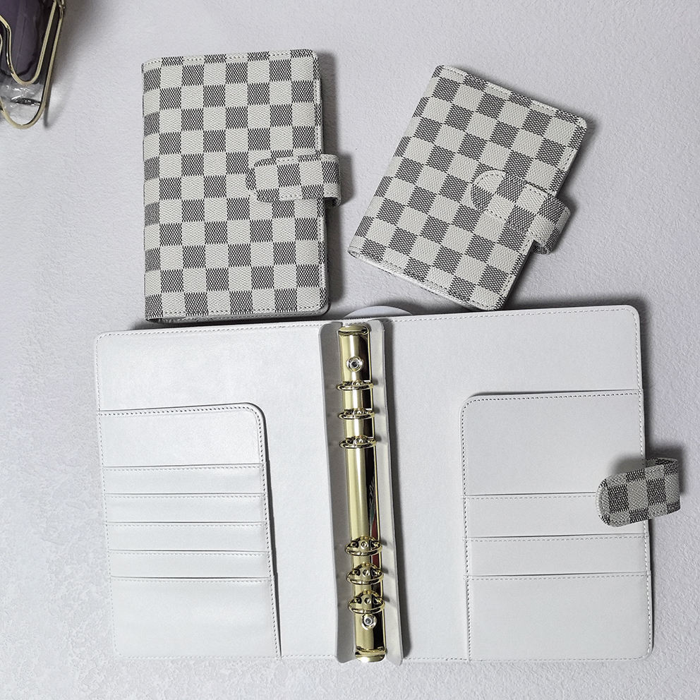 Cream Checkered Budget Binder Cover