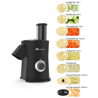 Robot culinaire électrique 5 en 1, trancheuse à légumes, hachoir multifonctionnel, râpe à fromage, disque de coupe en acier inoxydable pour la cuisine à domicile