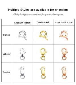 Risultati di gioielli prezzo all'ingrosso <span class=keywords><strong>a</strong></span> basso prezzo di molte dimensioni catena d'argento che trova aragosta primavera 925 fermagli in argento Sterling - Product Image 4