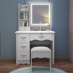 Ensemble <span class=keywords><strong>de</strong></span> coiffeuse <span class=keywords><strong>de</strong></span> luxe sur mesure avec miroir pour chambre à coucher, design moderne, pour femmes, avec tabouret, <span class=keywords><strong>prix</strong></span> <span class=keywords><strong>de</strong></span> gros - Product Image 4