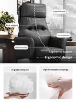 Chaise de bureau de direction de luxe léger Chaise de superviseur pour le soutien de la taille Chaise d'ordinateur ergonomique et réglable