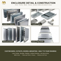 Boîtier électronique en aluminium extrudé sur mesure, profil anodisé, coque usinée CNC, tolérance +/-0,01 mm, certifié ISO