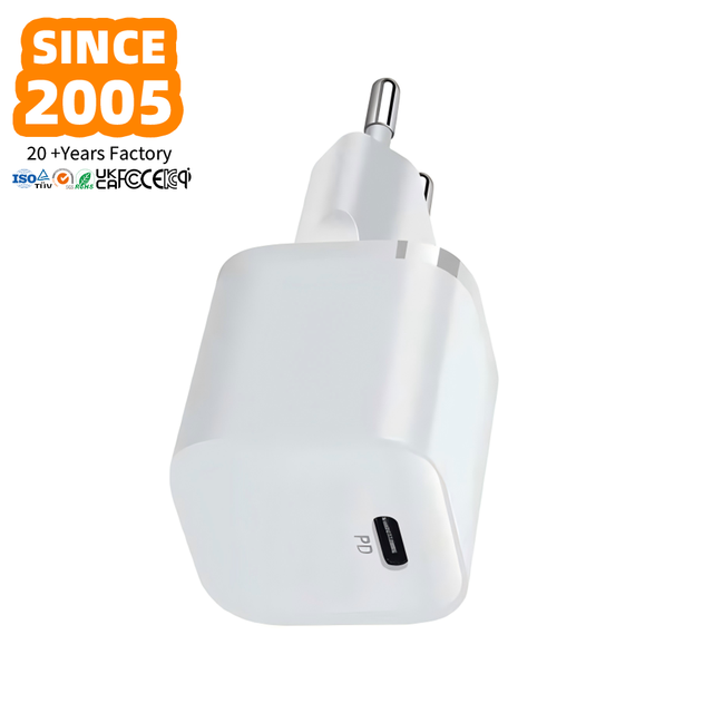 Chinese Factory Supply Compact 20W USB C Charger PD Fast Charging Adapter Portable Wall Plug for Phone Laptop Travel
