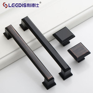 Lcedis Cabinet Handles Bar Shape Zinc Alloy Minimalist Design For <b>Wardrobe</b> And Kitchen Furniture Hardware Accessories - Product Image 1