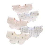 Bavoirs pour bébé réversibles en coton mousseline respirant, imperméables, double face, avec bouton, pour la bave et les éructations