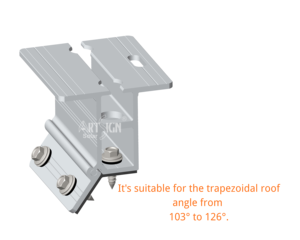 Sistema di Montaggio Solare ART SIGN in Lega di Alluminio Leggera, Staffa <span class=keywords><strong>per</strong></span> Tetto Penetrante, Gancio Solare <span class=keywords><strong>per</strong></span> Tetto in Metallo Trapezoidale - Product Image 1