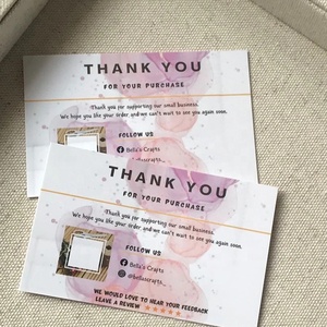 Thank You For Supporting Our <strong>Small</strong> Business Editable Template Your Purchase <strong>Order</strong> Add Your Logo Text Paper Cards <strong>Printing</strong> - Product Image 1