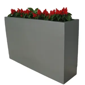 Manufacturers sell fiber glass resin box balcony planting trough shopping mall beautiful rectangular flower pond