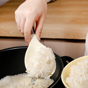 Cuillère à riz antiadhésive en silicone avec manche en acier inoxydable, outil de cuisine polyvalent pour servir le riz - Product Image 1
