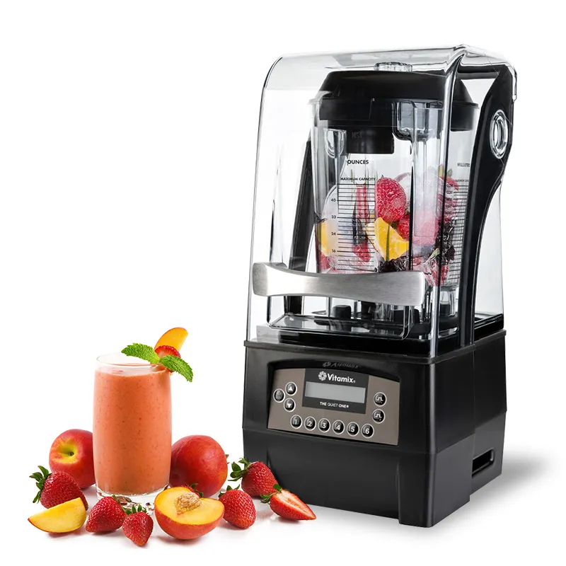 Vitamix 2020 ขายร้อนเครื่องปั่นไฟฟ้าเชิงพาณิชย์พร้อมฝาปิดเสียง/เครื่องปั่นอุตสาหกรรมพร้อมเครื่องผสมน้ําแข็งกันเสียงเงียบสีดํา