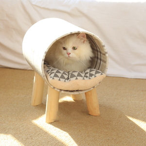 Cat Hammocks for Indoor Cats Durable Wooden <b>Frame</b> Hanging <b>Beds</b> for Kitten and Puppy Detachable Portable Pet House Chairs - Product Image 6