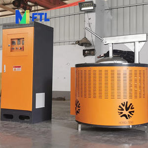 100Kg 1T acier four inclinable Machine chaleur Celsius métal industriel aluminium fusion four pertes Rose pinces - Product Image 5