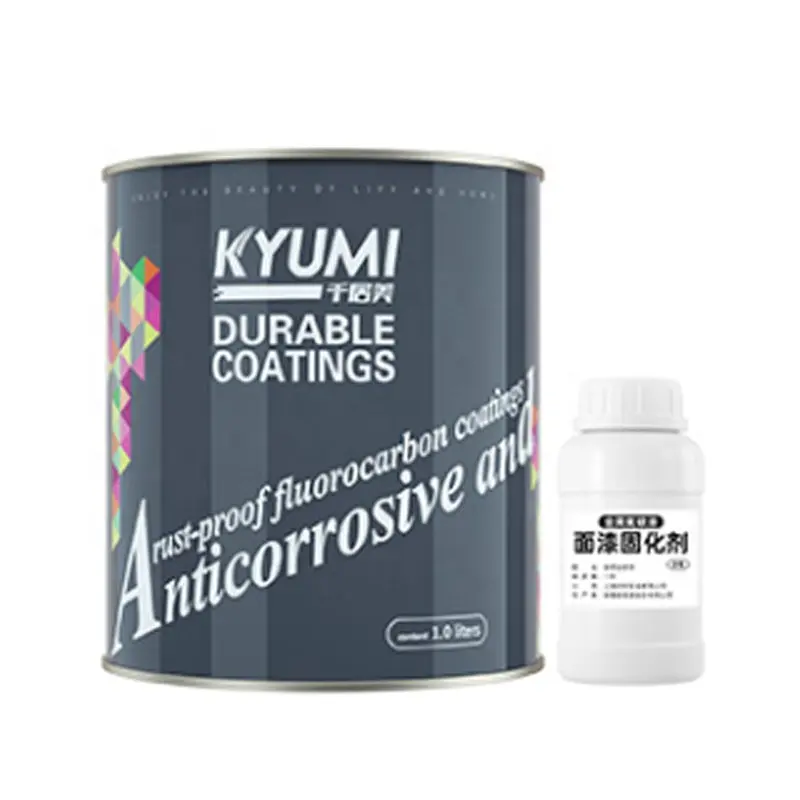 Kyumi Fluorocarbon top coat anti corrosive liquid metal paint coatings metal structure equipment paint