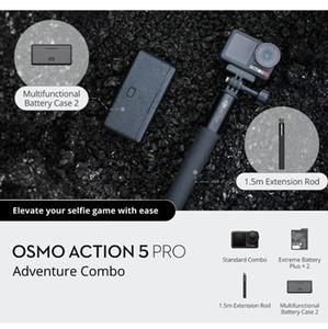 Osmo Action 5 Pro Adventure Combo, Lente Gran Angular, Sensor CMOS, Estabilización de Imagen Digital, 16:9 - Product Image 3